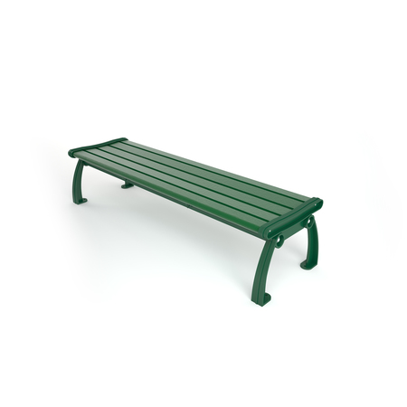 FROG FURNISHINGS Green 5' Heritage Backless Bench with Green Frame PB 5GREGFHERBAC